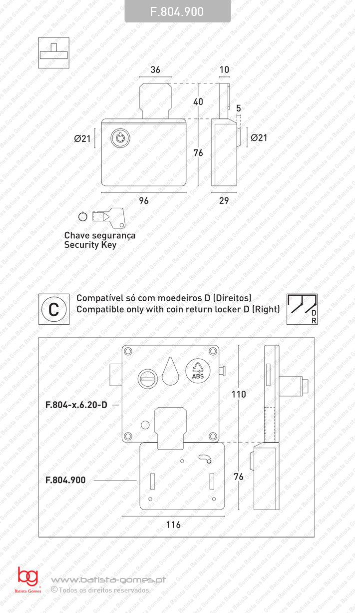 Caixa de moedas para moedeiro
